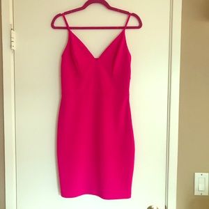 Hot Pink Spaghetti Strap Cocktail Dress Size Small